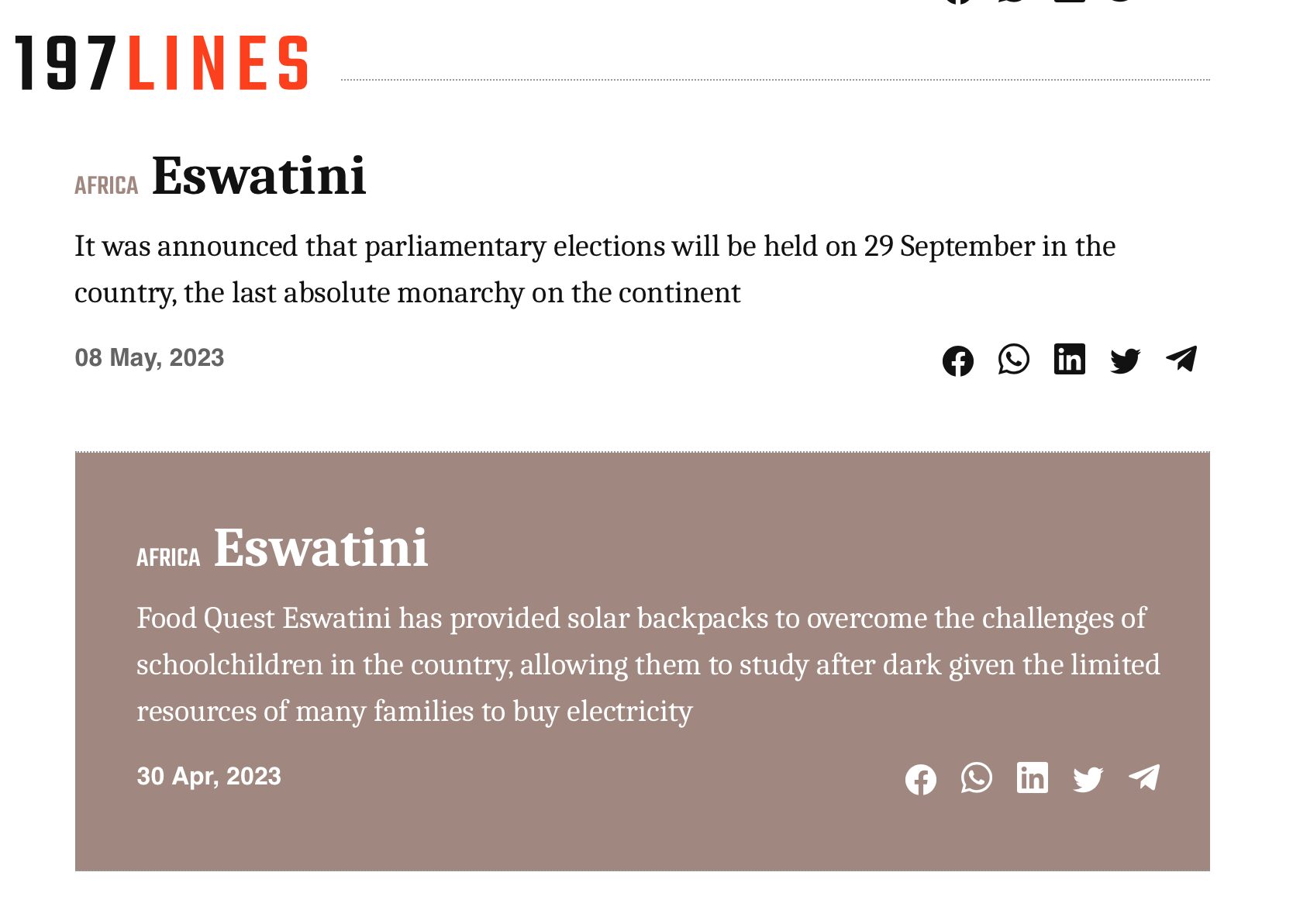 Eswatini su 197lines Eswatini su 197lines